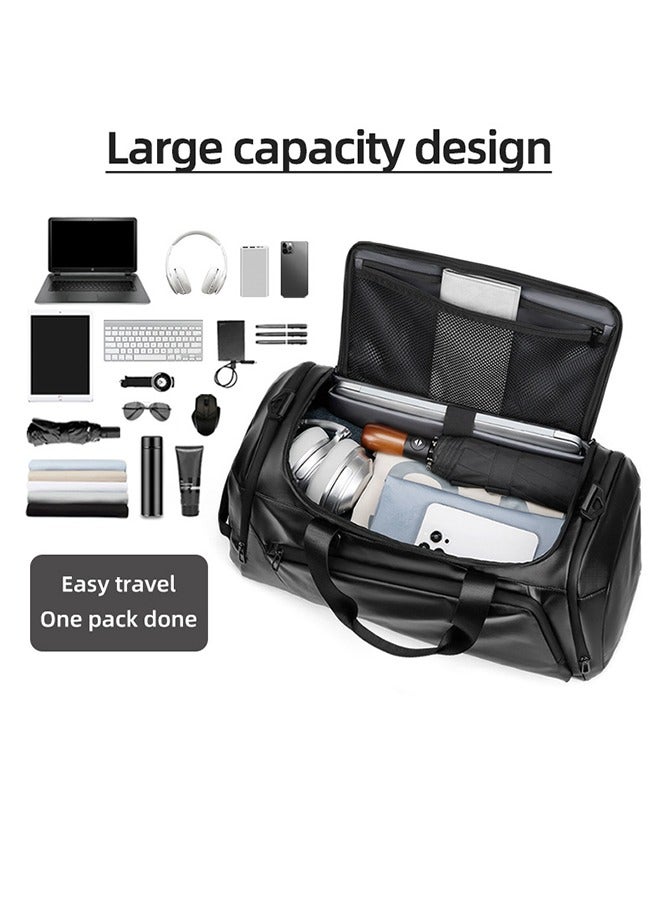 YELIN Waterproof Multifunctional Unisex Leisure Backpack with Shoe Compartment and Wet Dry Separation for Daily Use Outdoor Travel and Sports - Image 4