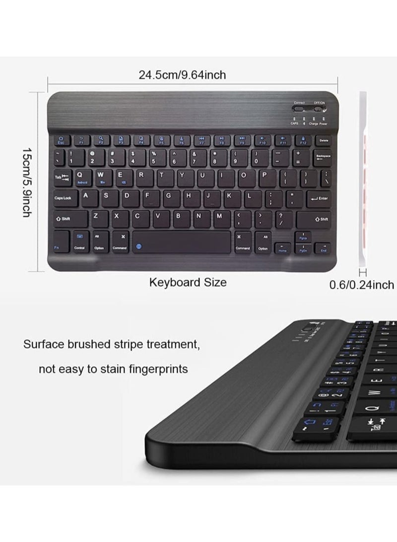 ELTRAZONE Rechargeable Bluetooth Keyboard and Mouse Combo Ultra-Slim Portable Compact Wireless Mouse Keyboard Set for Android Windows Tablet Cell Phone iPhone iPad Pro Air Mini, iPad OS/iOS 13 and above - Image 4