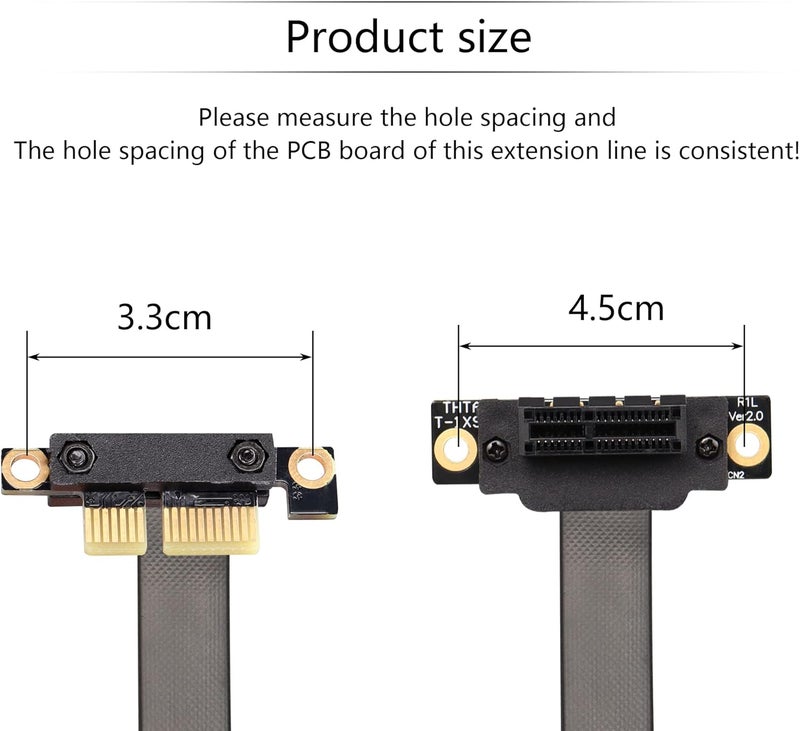 SinLoon PCIE 30 Extension Cable36PIN 1X Extension Cable 90 Degree PCI Express 1X Extend Cardfor 1U2U Chassis 20CM - Image 3