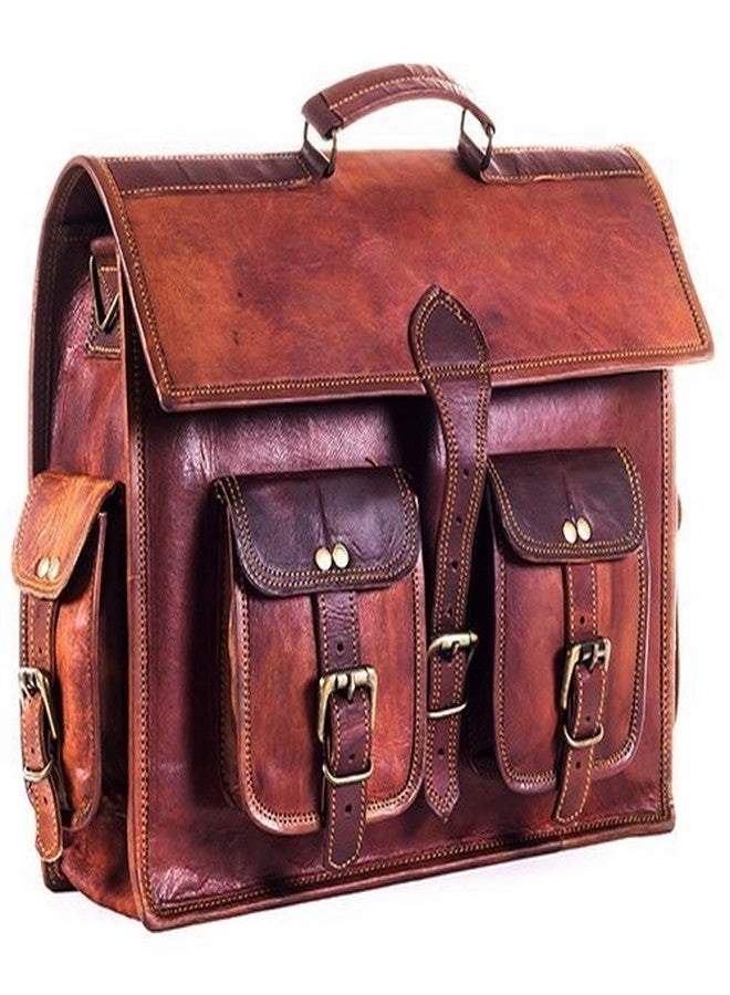 pranjals house 10x13 inch leather laptop bag (Penny Brown) - Image 1