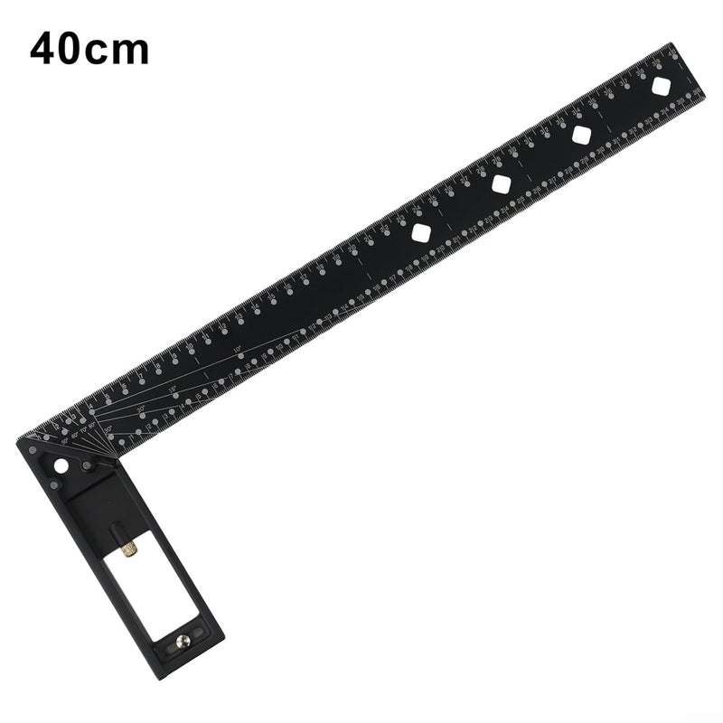 40cm Aluminum Alloy Square Ruler Multifunctional 90 Degree Positioning Marking Measuring Tool For Carpentry - Image 4