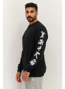 adidas Originals Men Sportswear Fit Long  Sleeves Outdoor Sweatshirt, Black  - Image 2