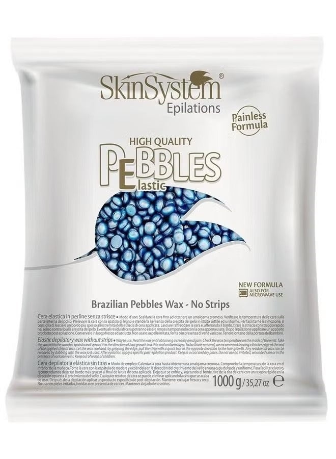 SkinSystem Skin System Professional Brazilian Elastic Wax Beads – Premium Stripless Hard Wax for Effective Hair Removal with Smooth Long-Lasting Results – 1000g - Image 1