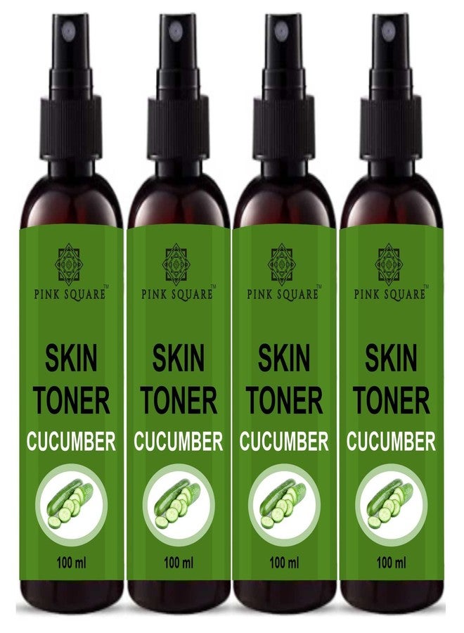 Pink Square Cucumber Face Toner Refreshing Face Mist & Toner | Toner for Hydrating Skin | Alcohol-Free Mist & toner for open pores Tightening Pack of 4 of 100 ML - Image 1