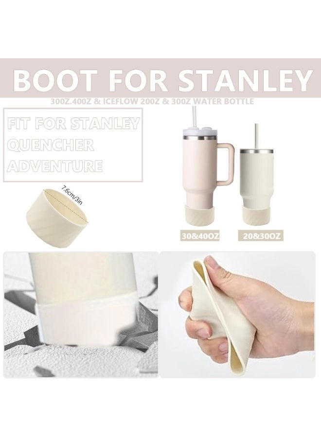 Stanley Cup Accessories Set,2Pcs Bow Straw Cover Caps Straw Toppers,1Pcs Cute Bow and Heart Handle Charm and 1Pcs Bow Silicone Boot for Stanley 30&40oz Tumbler (Purple) - Image 5