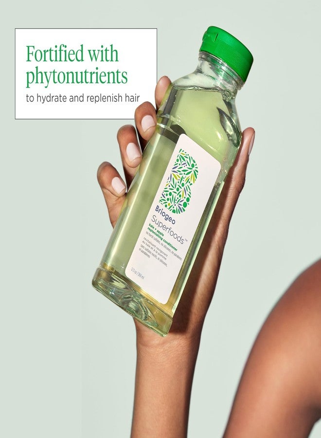 Briogeo Superfoods Matcha + Apple Replenishing Shampoo, Supports Healthy, Balanced Hair and Scalp, Shampoo for All Hair Types and Textures, Enhances Shine, Vegan, Cruelty-Free, 12.5 fl oz - Image 4