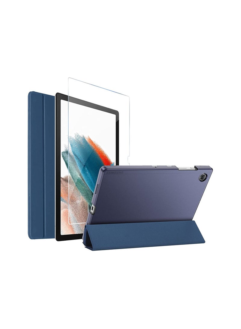 Procases Galaxy Tab A8 10.5 Inch Case with Screen Protector, Slim Stand Hard Shell Protective Smart Cover for Tab A8 10.5" Tablet 2022 Release SM-X200 X205 X207 -Navy - Image 1