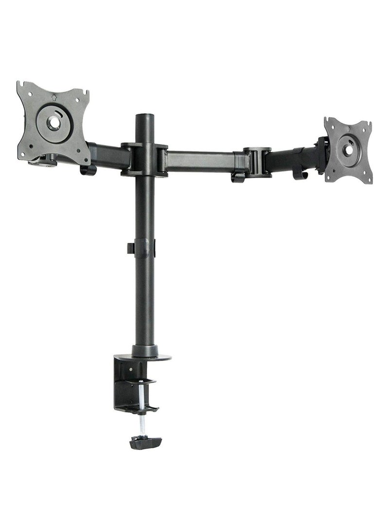 Star Dual Monitor Arms Fully Adjustable Desk Mount Articulating Stand For 2 LCD LED Screens up to 27 Inch - Image 1