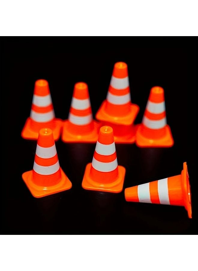 30pcs Mini Plastic Traffic Cones Roadblock Signs For Play House Games - Image 2