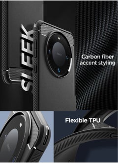 Spigen جراب Rugged Armor لهاتف Huawei Mate 60 Pro وغطاء Mate Pro+ Plus - أسود غير لامع  - Image 2