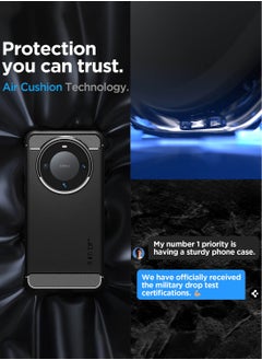 Spigen جراب Rugged Armor لهاتف Huawei Mate 60 Pro وغطاء Mate Pro+ Plus - أسود غير لامع  - Image 4