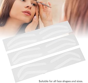 Vbestlife 150 Sheets Airbrush Eyebrow Stickers Disposable Brow Shaping Sticker Adhesive Eyebrow Stencils Tattoo Eyebrow Stamp Airbrush Brows Tape - Image 4