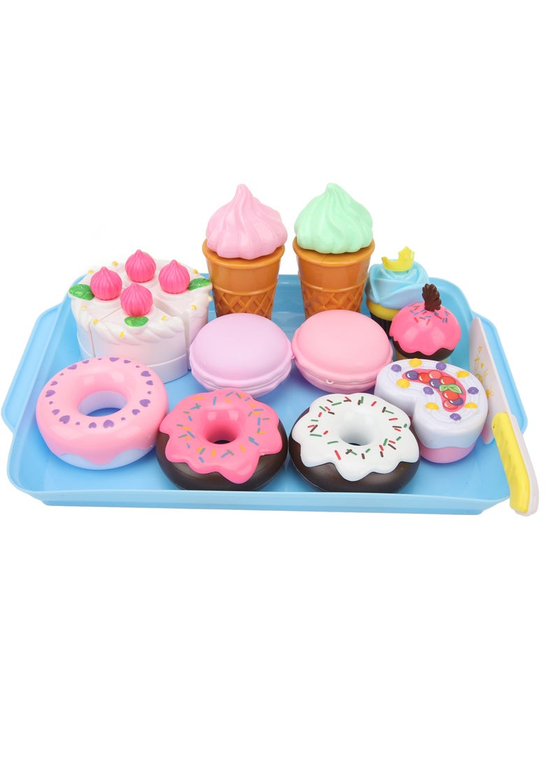 Velaurs Kitchen Dessert Fruit Simulation Birthday Cake Donut Children's Toy  - Image 2