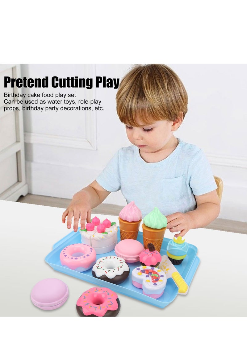 Velaurs Kitchen Dessert Fruit Simulation Birthday Cake Donut Children's Toy  - Image 5