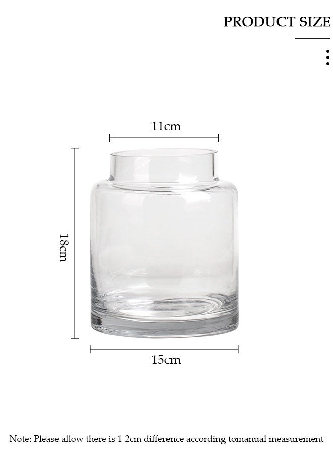 DUNISO مزهرية زجاجية للديكور، مزهريات زخرفية للزهور، مزهريات شفافة جمالية لتزيين غرفة المعيشة، مزهرية زجاجية حديثة شفافة للزراعة المائية لتزيين طاولة الطعام في المنزل - Image 2