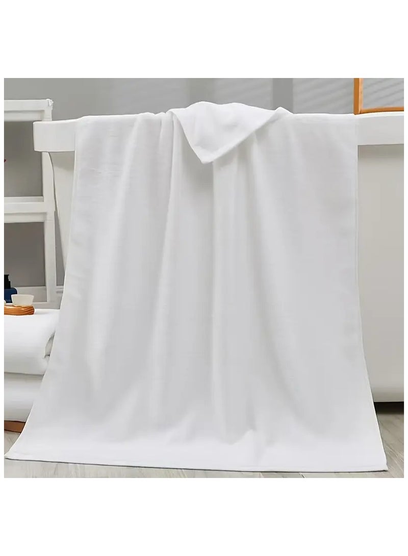 فابينني منشفة شاطئ كبيرة الحجم من قطعتين، 100×200 سم، مصنوعة من الألياف الدقيقة، منشفة حمام كبيرة جدًا، منشفة حمام سباحة، منشفة يوجا، منشفة سبا، ناعمة وعالية الامتصاص وسريعة الجفاف، أزرق/أبيض - Image 3