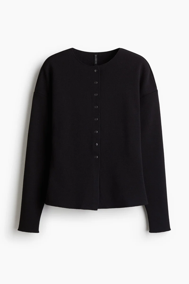 H&M Textured-knit cardigan