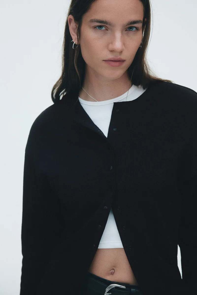 H&M Textured-knit cardigan