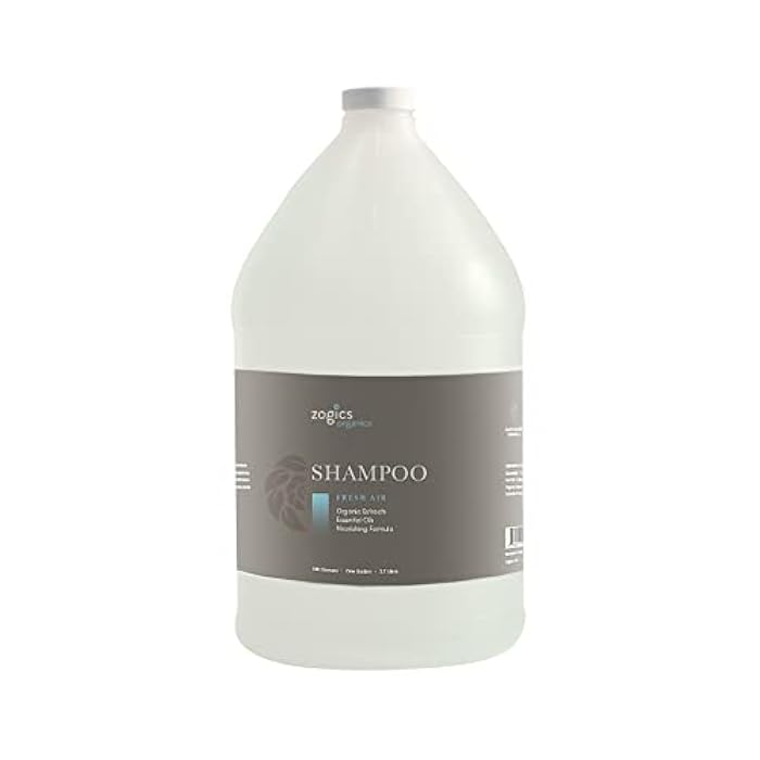 Zogics Organics Shampoo – Organic Shampoo for Women and Men, Hydrating Hair Shampoo with Natural Ingredients like Aloe Vera, Avocado, and Calendula Oil (Fresh Air Scent, 1 Gallon)