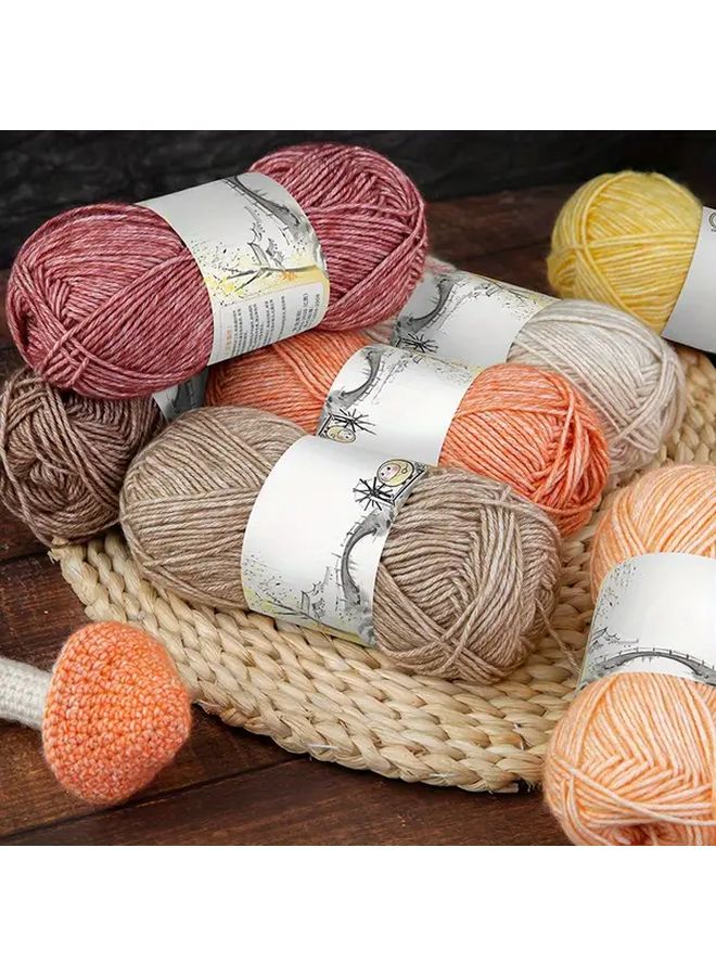Acrylic Cotton Blended Yarn Ball 019 Earth Green 1.76 Oz for Knitting Blankets Scarves - Image 2