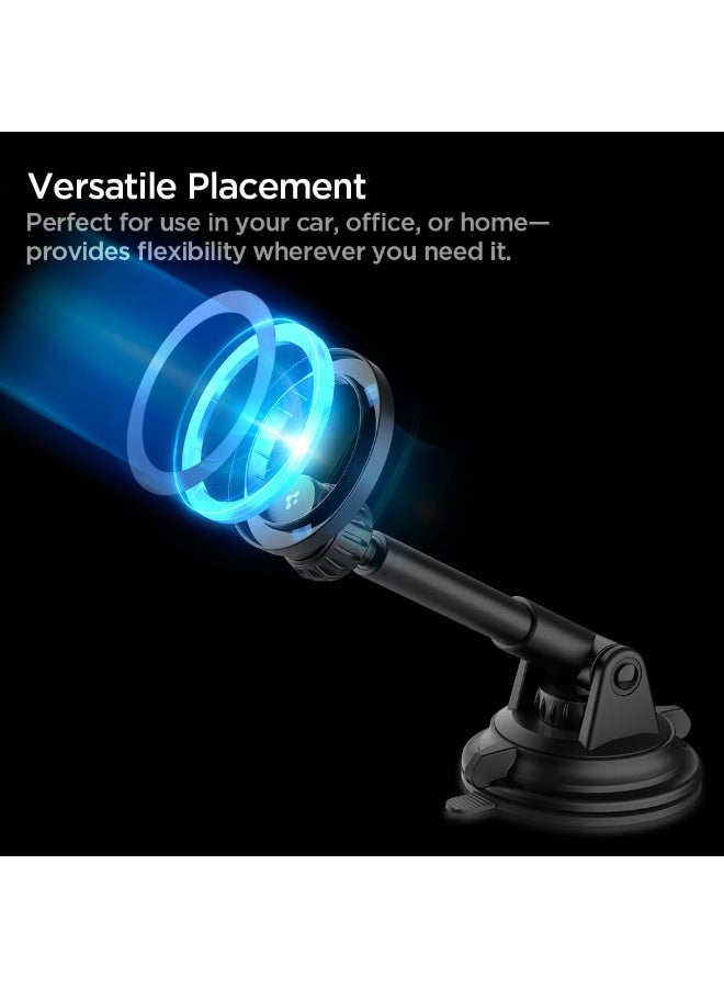 Spigen MFT35 Magnetic Car Mount for Dashboard & Windshield, Strong Magsafe Holder Compatible with iPhone 17/16/15 Pro Max, Galaxy S25 Ultra, Pixel 10 Pro XL / Pro - Black - Image 3