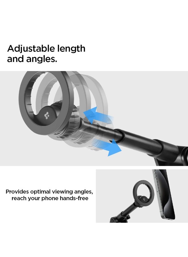 Spigen MFT35 Magnetic Car Mount for Dashboard & Windshield, Strong Magsafe Holder Compatible with iPhone 17/16/15 Pro Max, Galaxy S25 Ultra, Pixel 10 Pro XL / Pro - Black - Image 5