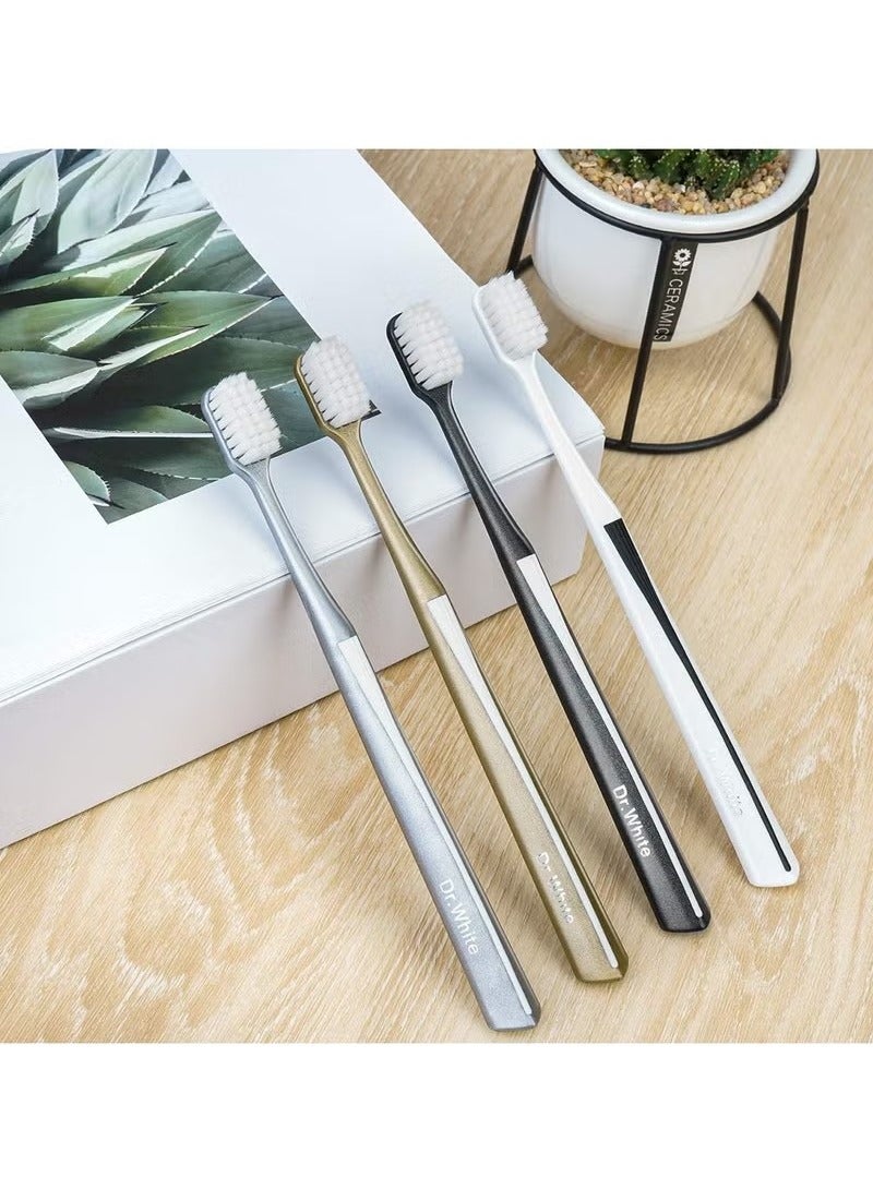 4 قطع فرشاة أسنان نانو فائقة النعومة ، للعناية بالأسنان واللثة الحساسة ، فرشاة أسنان سيلكو فائقة النعومة للأشخاص الذين يعانون من تقويم الأسنان ، تأثير تنظيف جيد ، للأسنان الحساسة تراجع اللثة عن طريق الفم (متعدد الألوان) - Image 5