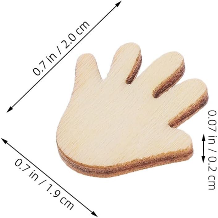 DOITOOL 200pcs Hand Shaped Blank Wooden Pieces for DIY Crafts Natural Wood Cutouts for Home Decor Photo Props Smooth Edges Versatile Use for Artisans and Beginners - Image 2