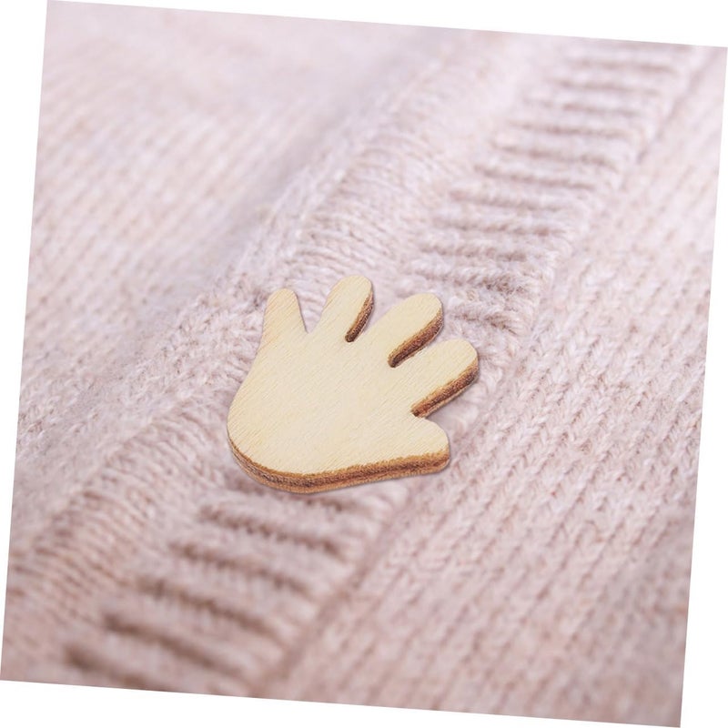 DOITOOL 200pcs Hand Shaped Blank Wooden Pieces for DIY Crafts Natural Wood Cutouts for Home Decor Photo Props Smooth Edges Versatile Use for Artisans and Beginners - Image 5