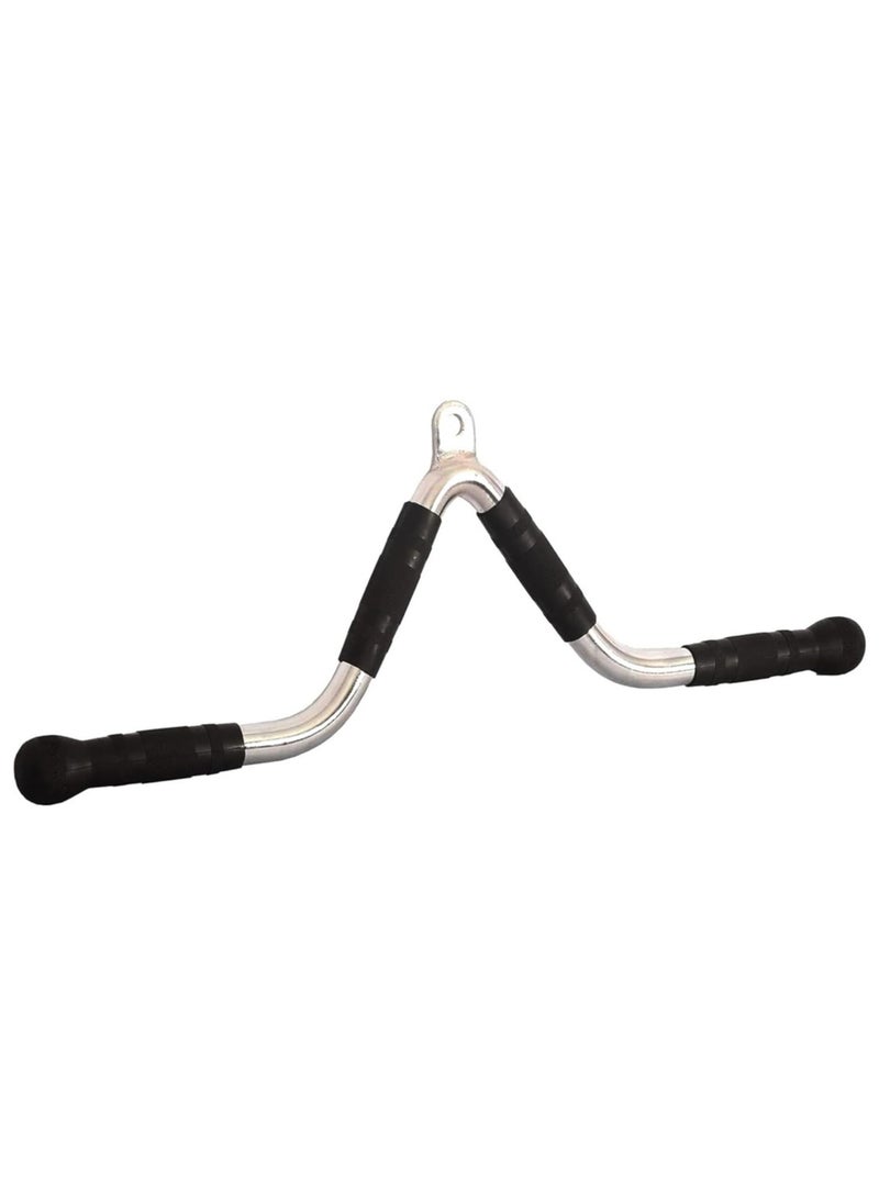 Sky Land Multi Exercise Bar Cable attachment | Curl Pulldown Bar | Tricep Press Down Bar | Gym Accessories Attachments With Rubber Grip | V Shape Handle Bar  - Image 1