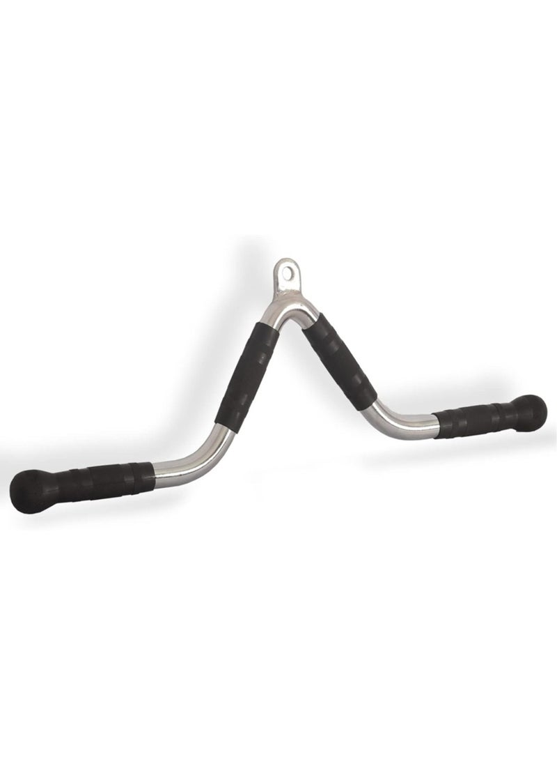 Sky Land Multi Exercise Bar Cable attachment | Curl Pulldown Bar | Tricep Press Down Bar | Gym Accessories Attachments With Rubber Grip | V Shape Handle Bar  - Image 3