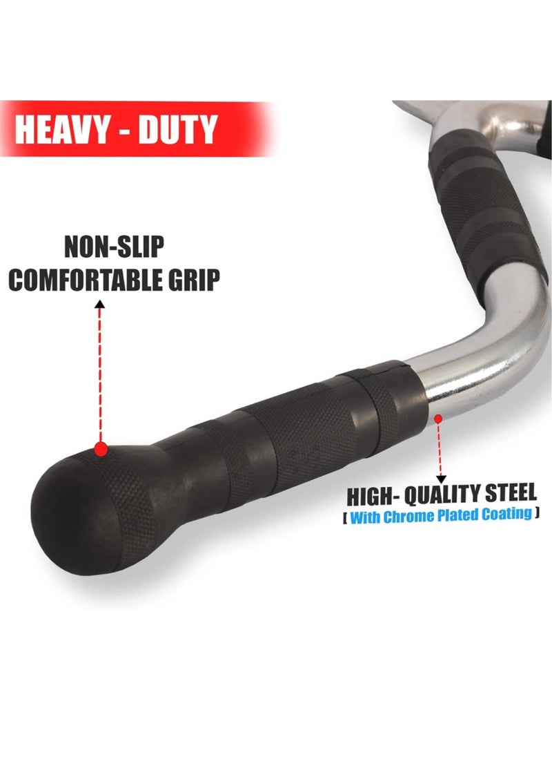 Sky Land Multi Exercise Bar Cable attachment | Curl Pulldown Bar | Tricep Press Down Bar | Gym Accessories Attachments With Rubber Grip | V Shape Handle Bar  - Image 5