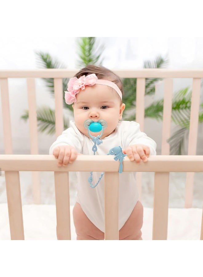 PandaEar Baby Toy Straps - 5 Pack Dinosaur Silicone Pacifier Teether Harness Straps - Image 2