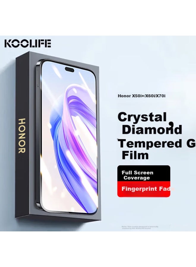 Koolife Tempered Glass Screen Protector For Honor X70I, Honor X60I, And X50I+ - Full Coverage Ultra Thin High Definition Film, Anti-Shatter, Anti-Fingerprint - Image 1