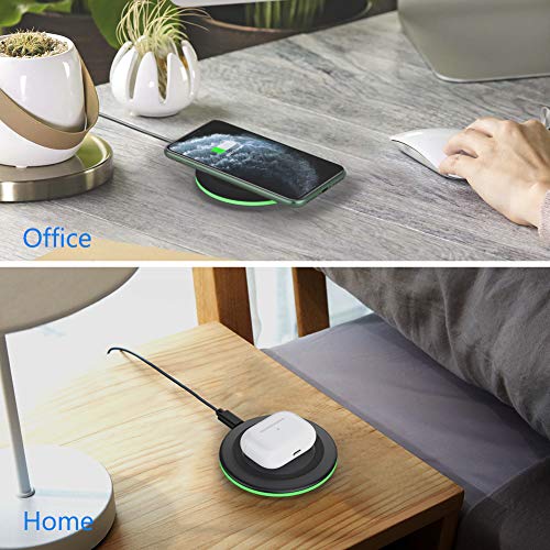 Yootech Wireless Charger Qi-Certified 7.5W Wireless Charging Compatible For Apple Iphone, 5W All Qi-Enabled Phones No Ac Adapter (Black) - 2 Pack - Image 2