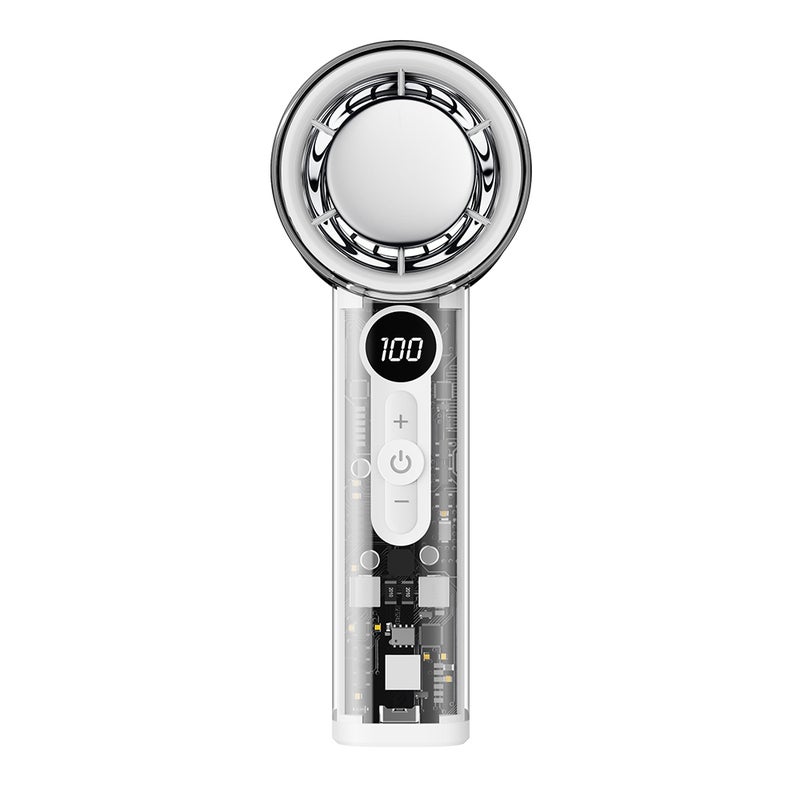 Torima Mini Rechargeable Fan – 100-Level Stepless Speed, Digital Display, Compact - Image 2