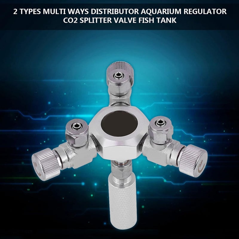 aqxreight Multi Ways Distributor Aquarium Regulator CO2 Splitter Valve Fish Glossy and High Need Aquarium DistributorAquarium RegulatorCO2 RegulatorCO2 DistributorCO2 SplitterAquarium CO2 (3 in 1) - Image 2