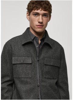 Mango Man Regular-Fit Flannel Jacket  - Image 4