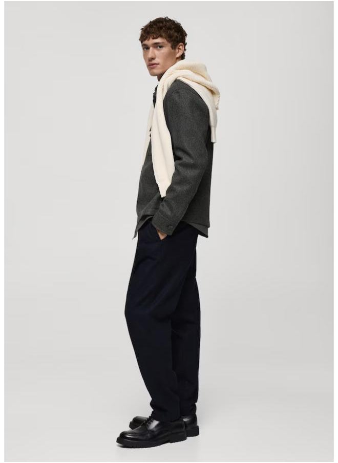 Mango Man Regular-Fit Flannel Jacket  - Image 3