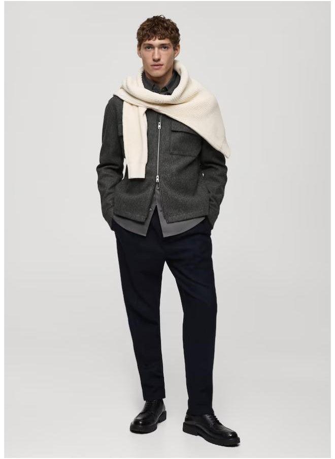 Mango Man Regular-Fit Flannel Jacket  - Image 5