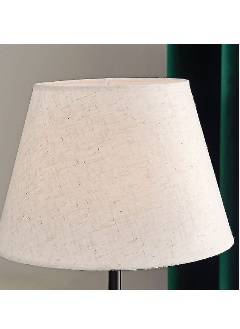 Najwa Table Lamp, Vintage E27 Bedroom Bedside Lamp with Plug and Switch, Linen Lampshade Table Lamps for Living Room Children's Room Office Hotel Night Light  - Image 2