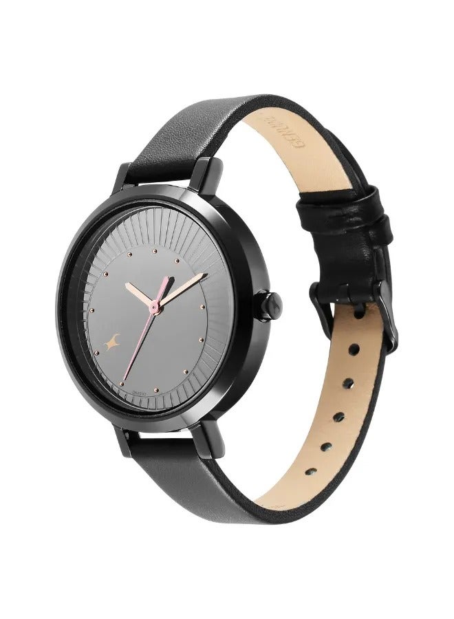 fastrack Women's Analog Round Shape Leather Wrist Watch - 6230NL02 - 42.8 Mm  - Image 4