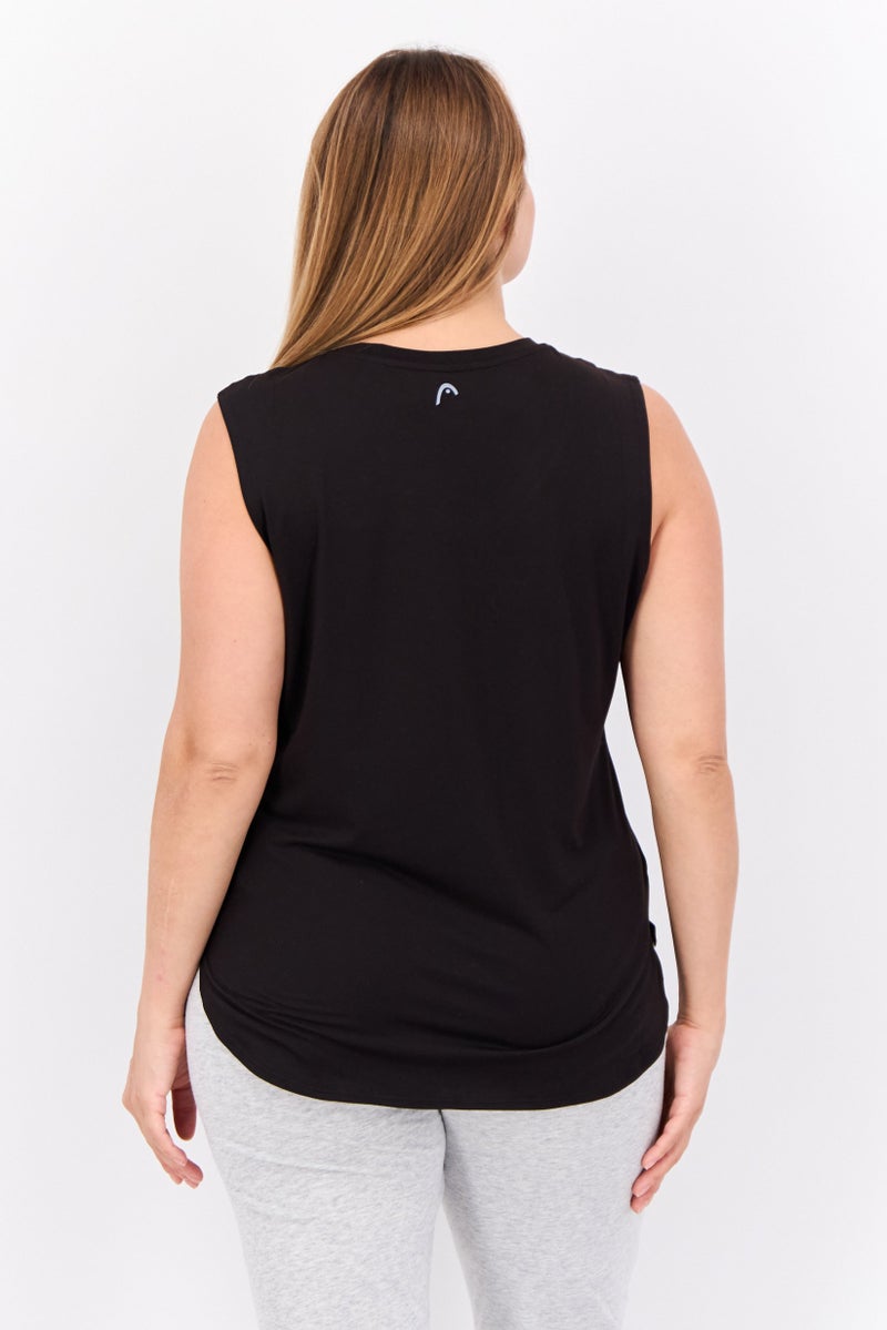HEAD Women Sportswear Fit Sleeveless Training Top, Black - Image 3