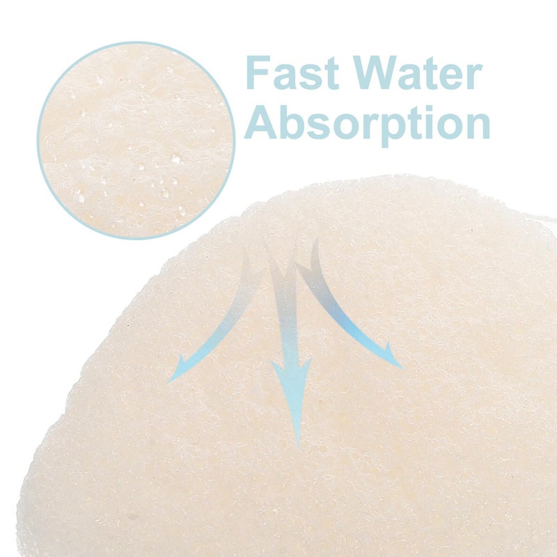 Natural Konjac Sponge Waterdrop Shape For Face Body Deep Exfoliating Cleansing - Image 4