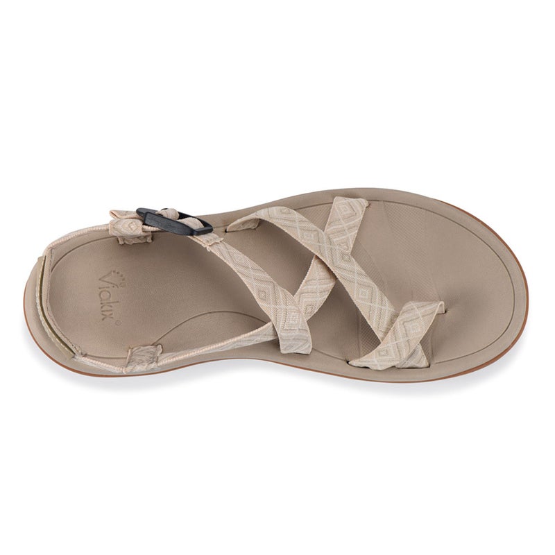 Viakix Womens Walking Sandals: Cute Stylish Comfy Athletic Sport Outdoor Hiking Sandal for Trekking Water Wide Width Beach, Beige 9 - Image 5