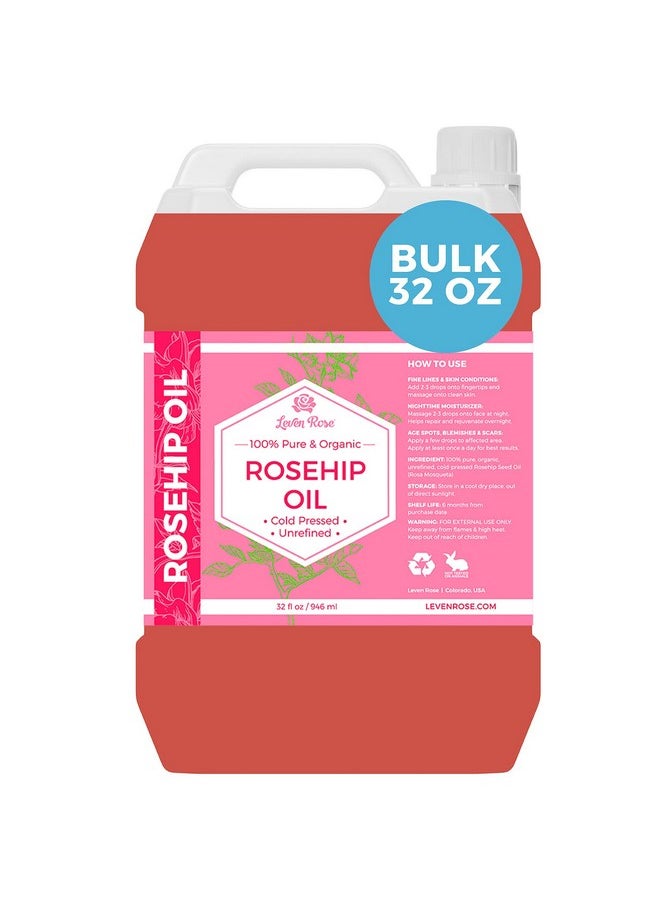 Leven Rose - Even Rose Rosehip Oil Bulk Wholesale 32 Oz 100% Natural Organic Rosehip Seed Oil Bulk - Image 1