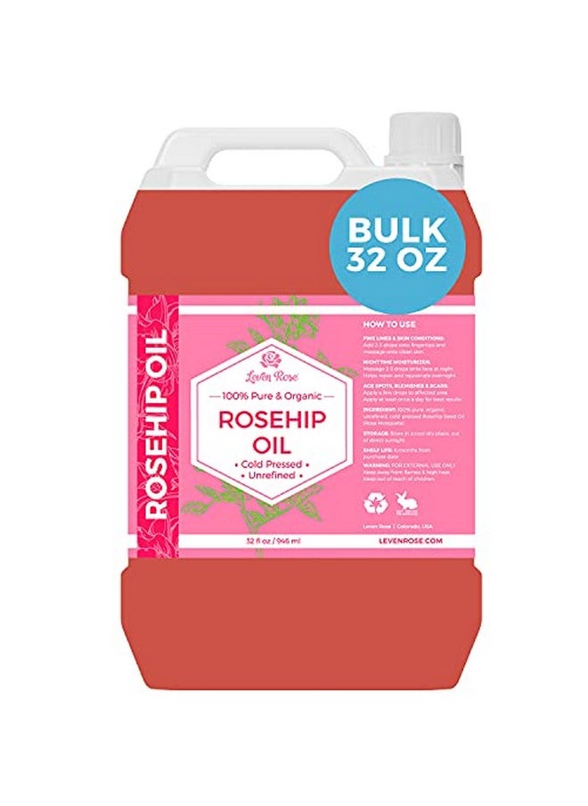 Leven Rose - Even Rose Rosehip Oil Bulk Wholesale 32 Oz 100% Natural Organic Rosehip Seed Oil Bulk - Image 1