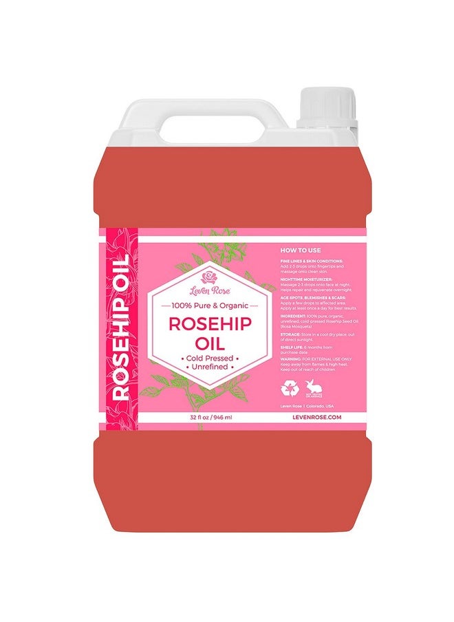 Leven Rose - Even Rose Rosehip Oil Bulk Wholesale 32 Oz 100% Natural Organic Rosehip Seed Oil Bulk - Image 1