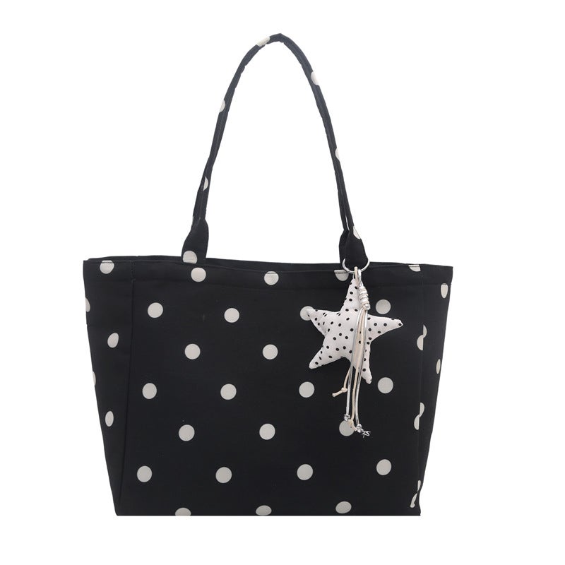 Summer Korean Style Polka Dot PU Shoulder Tote Bag - Image 5