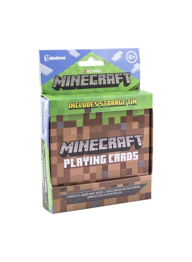 Paladone Minecraft Playing Cards - Standard Deck of Cards in Collector Travel Tin - Image 1